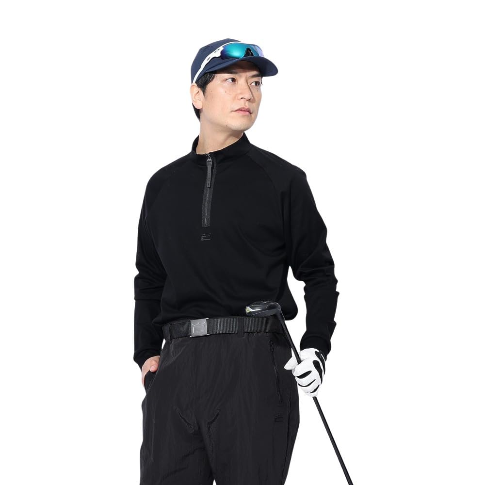 新品　COBRA コブラ ゴルフ　ハーフジップ 長袖シャツ ブラック　Lサイズ Amazon.co.jp: コブラ（Cobra） ゴルフウェア 長袖 ハーフジップシャツ